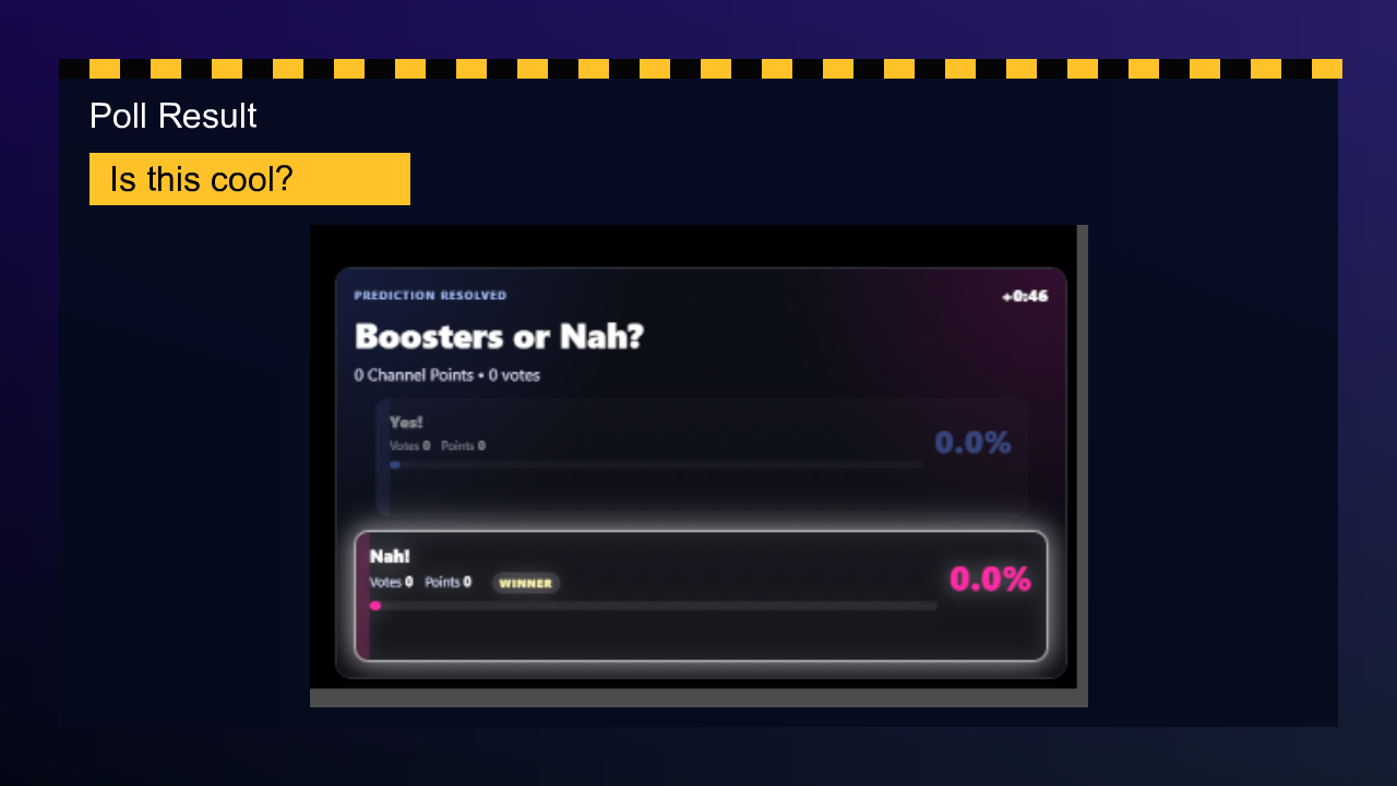 Demo completed poll overlay
